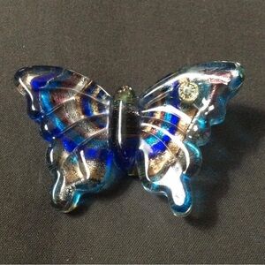 Elegant Blue Butterfly Brooch